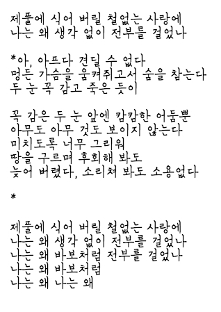 가사 아무도 아무것도