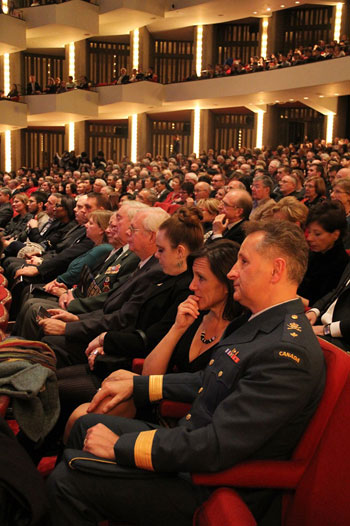 Korean War veterans, their family members and Korean residents of the capital enjoy the concert by Sumi Jo in Ottawa on November 26.